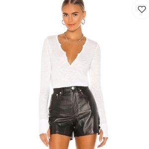 Michael Lauren White Long Sleeve Tee